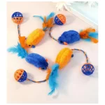 Juguete Para Gato Ratoncito Cascabel Colita De Plumas 
