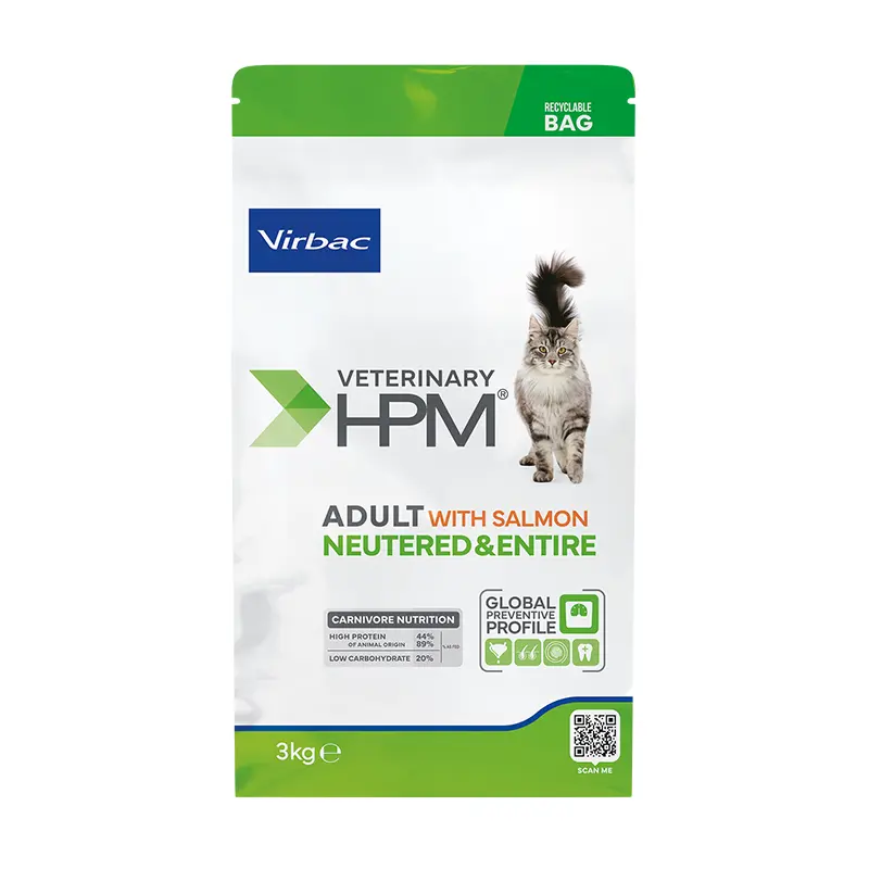 VIRBAC HPM FELINO ADULTO SALMON NEUTERED & ENTIRE 3KG Virbac HPM Felino Adulto Salmon Neutered & Entire