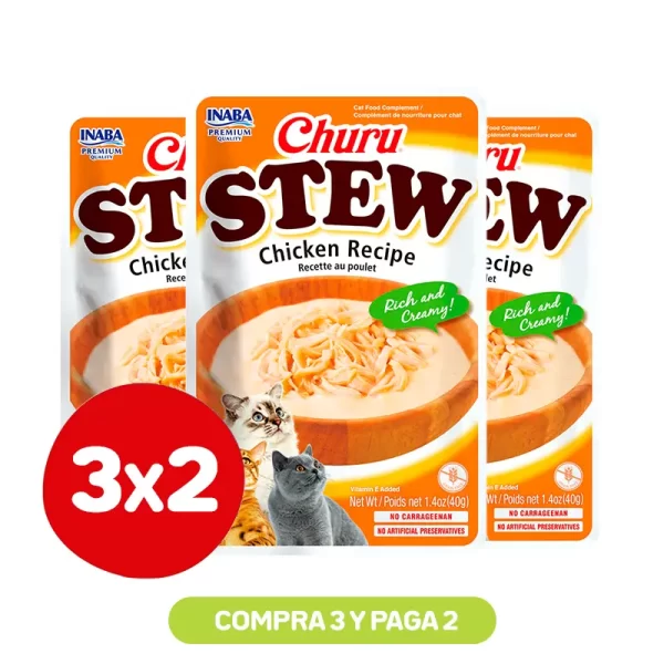 Pack 3X2 Churu Stew Chicken 40 Gr