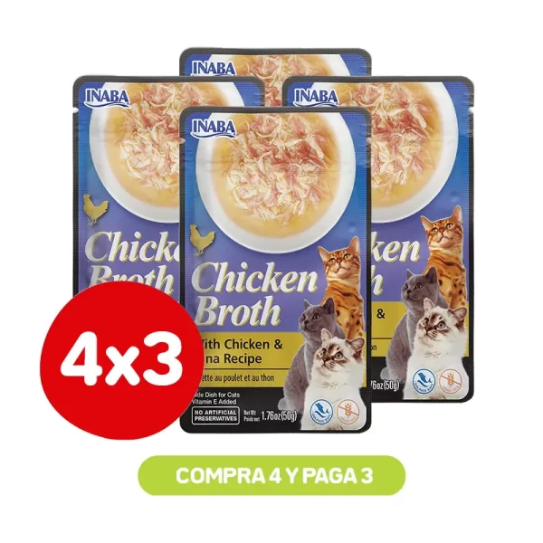 Pack 4X3 Churu Broth Chicken Tuna Recipe 50 Gr