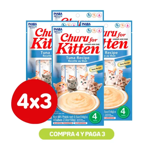 Pack 4X3 Churu Kitten Tuna Recipe