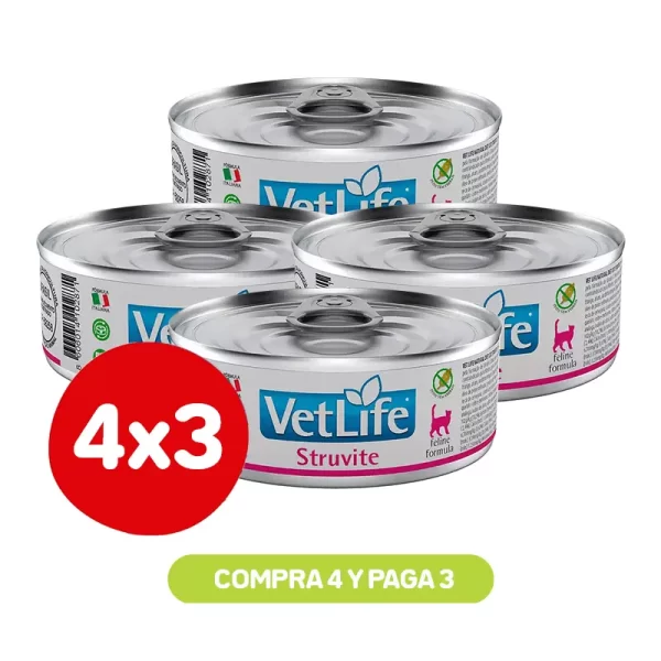 Pack 4X3 Labyes Vetlife Wf Cat Struvite 85 Grs