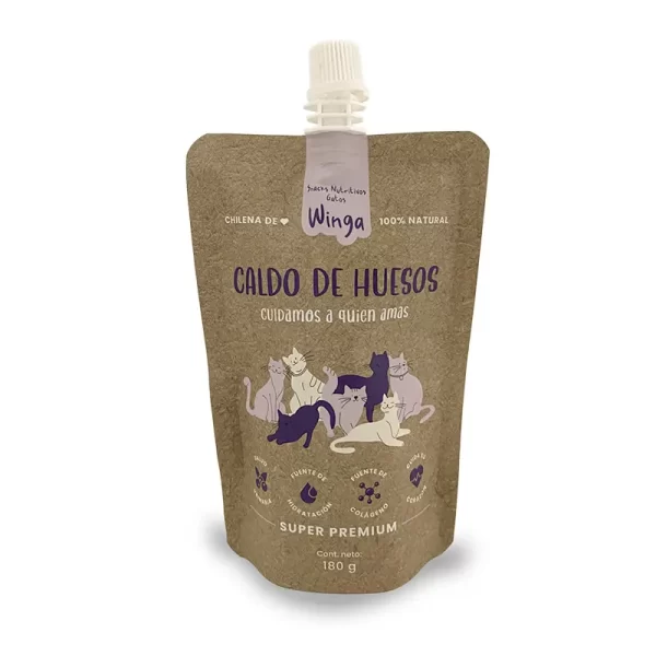 Winga Pouch Caldo de Huesos Gato 180 Gr