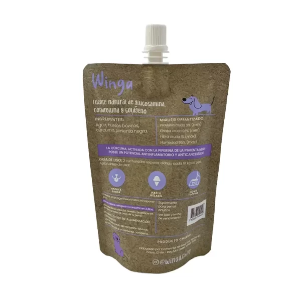 Winga Pouch Caldo de Huesos Perro 250 ml