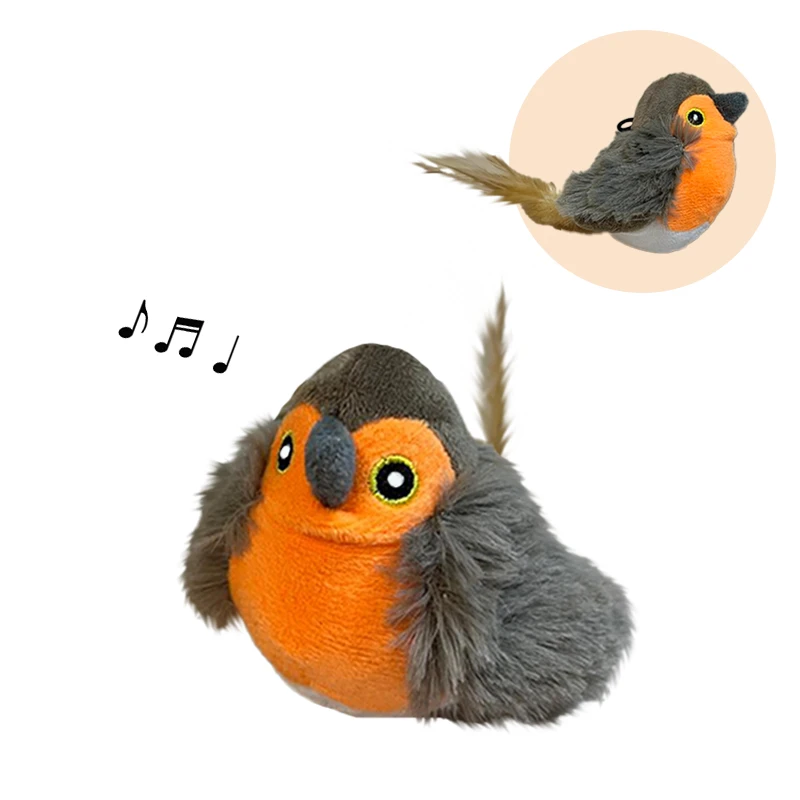 Juguete Para Gato Pájaro Mirlo Con Sonido Juguete Para Gato Pájaro Mirlo Con Sonido