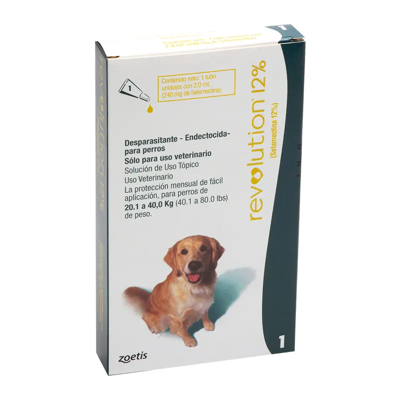 Revolution para Perros 12% Solución Tópica 20 a 40 Kg Revolution para Perros 12% Solución Tópica 20 a 40 Kg