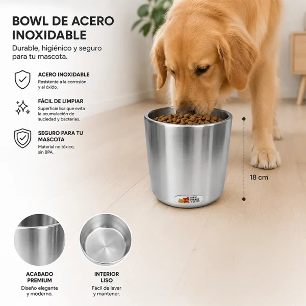 Bowl Alto De Acero 18 cm