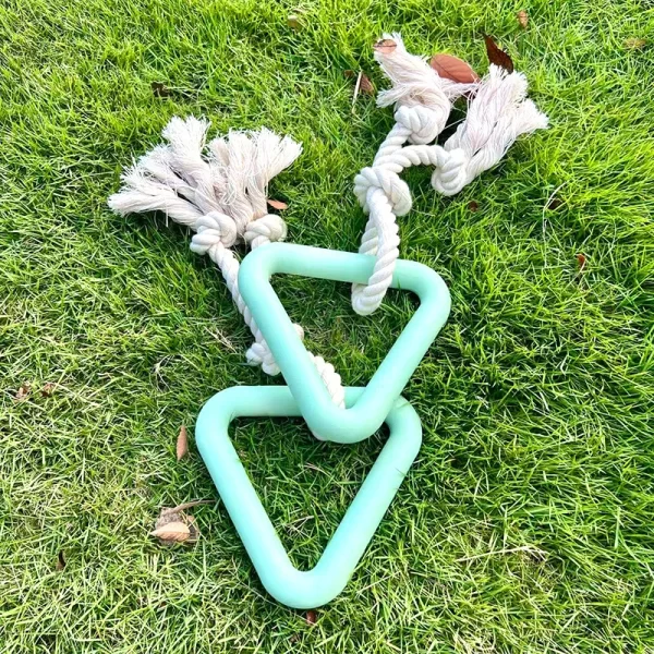 Juguete Para Mascota Triángulo Con Cuerda Nudo