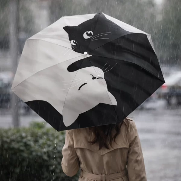 Paragua Diseño Gatitos Ying Yang