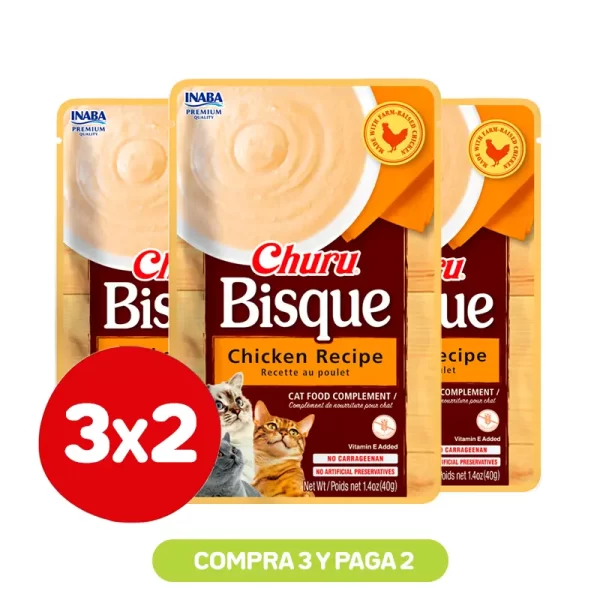 Pack 3x2 Churu Bisque Chicken 40 Gr