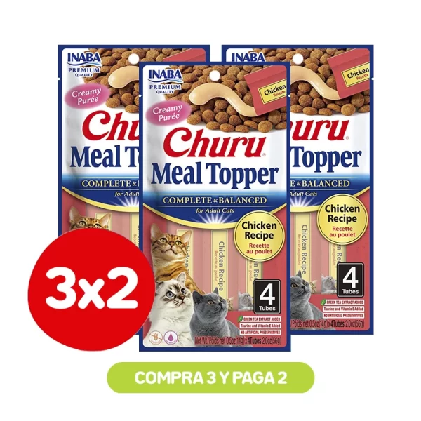 Pack 3X2 Churu Meal Topper Chicken 56 Gr
