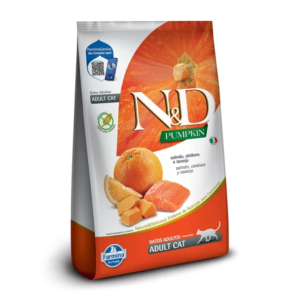 N&D Felino Calabaza Adulto Salmón 1.5 Kg