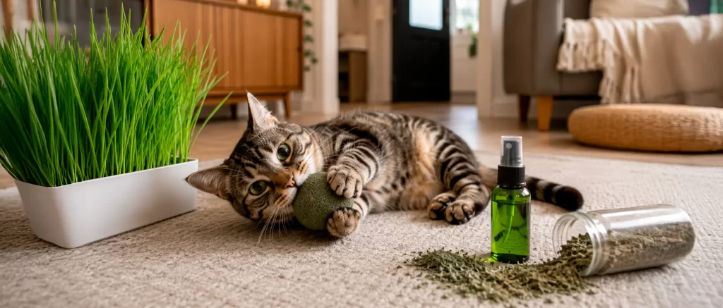 Hierba gatuna para gatos: qué es, para qué sirve y cómo usarla correctamente