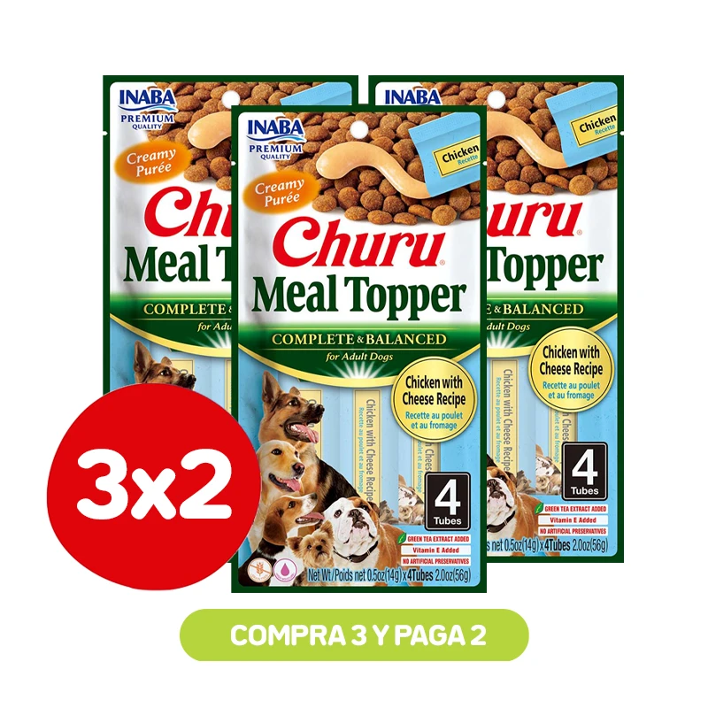 Pack 3X2 Churu Meal Topper Dog Chicken Cheese 56 Gr Pack 3X2 Churu Meal Topper Dog Chicken Cheese 56 Gr