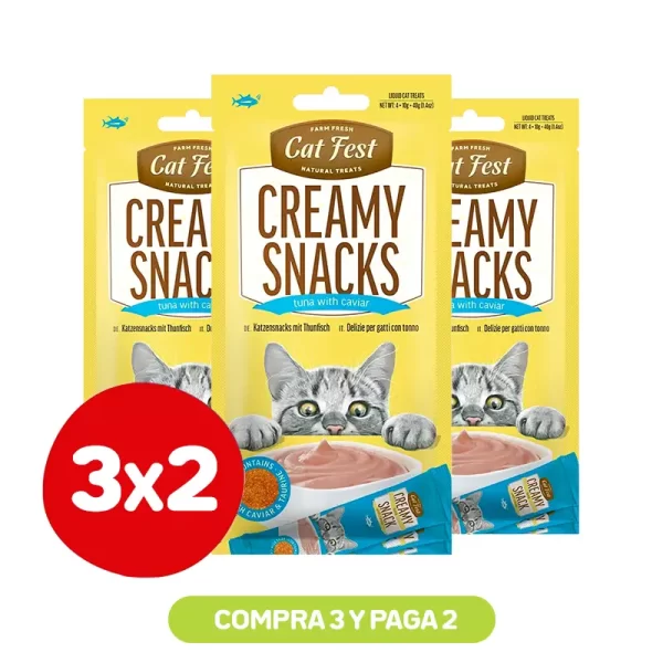 Pack 3x2 Cat Fest Caviar Atún 40 Gr