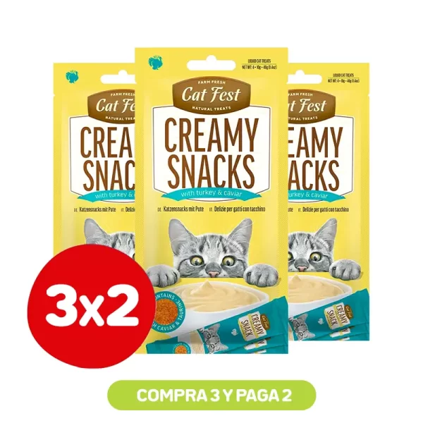 Pack 3x2 Cat Fest Caviar Pavo 40 Gr