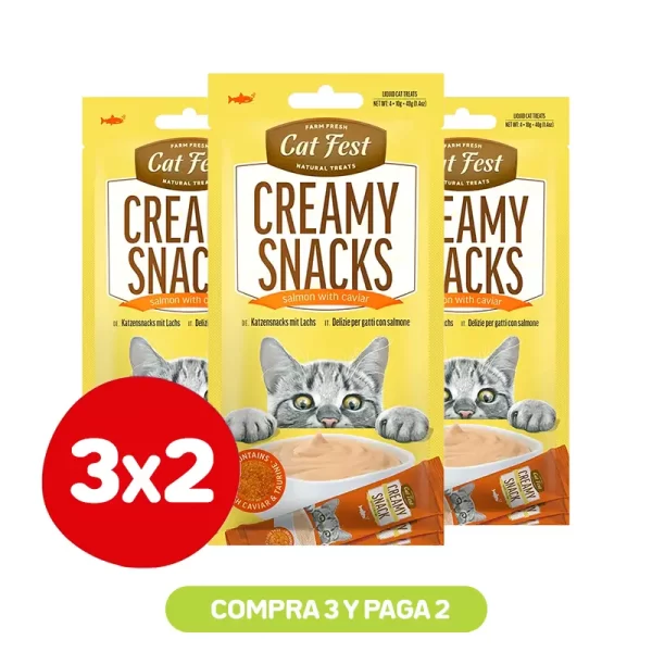Pack 3x2 Cat Fest Caviar Salmon 40 Gr