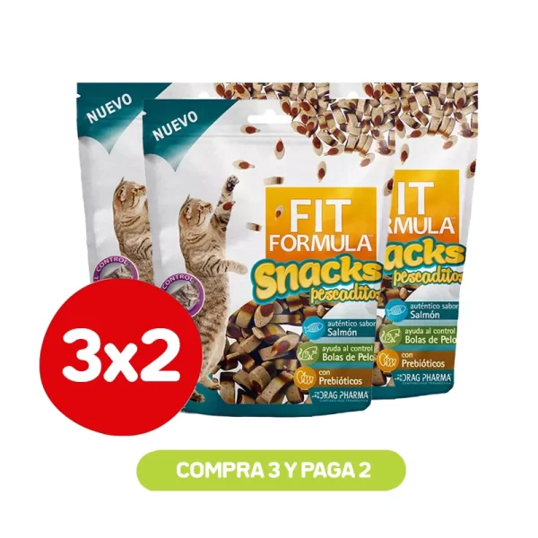 Pack 3x2 Fit Formula Snack Gato Pescaditos