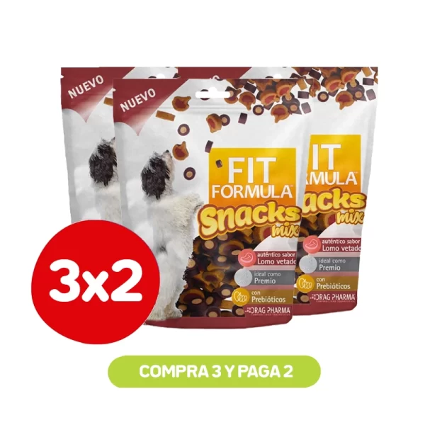 Pack 3x2 Fit Formula Snack Perro Mix 65 Gr
