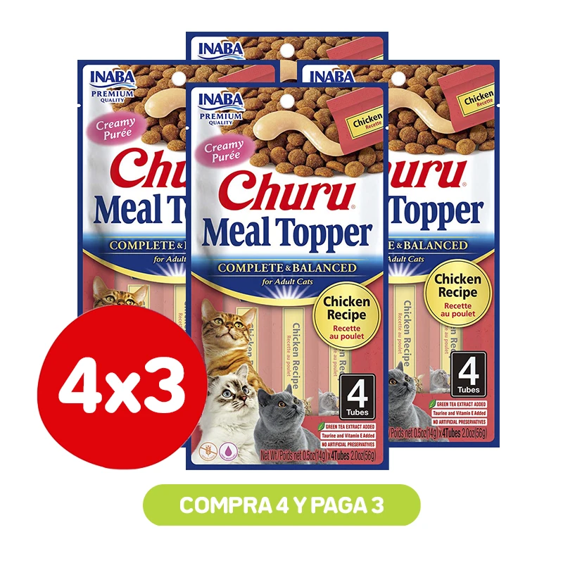 Pack 4x3 Churu Meal Topper Chicken 56 Gr Pack 4x3 Churu Meal Topper Chicken 56 Gr