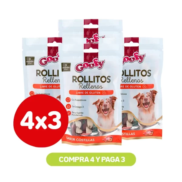 Pack 4x3 Goofy Rollitos Rellenos