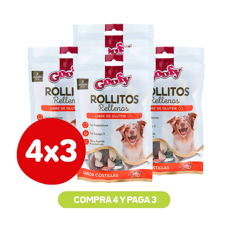 Pack 4x3 Goofy Rollitos Rellenos Pack 4x3 Goofy Rollitos Rellenos