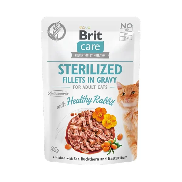 Brit Care Cat Pouch Fillets in Gravy Adult Rabbit 85 Gr