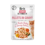 Brit Care Cat Pouch Fillets in Gravy Adult Turkey & Salmon 85 Gr