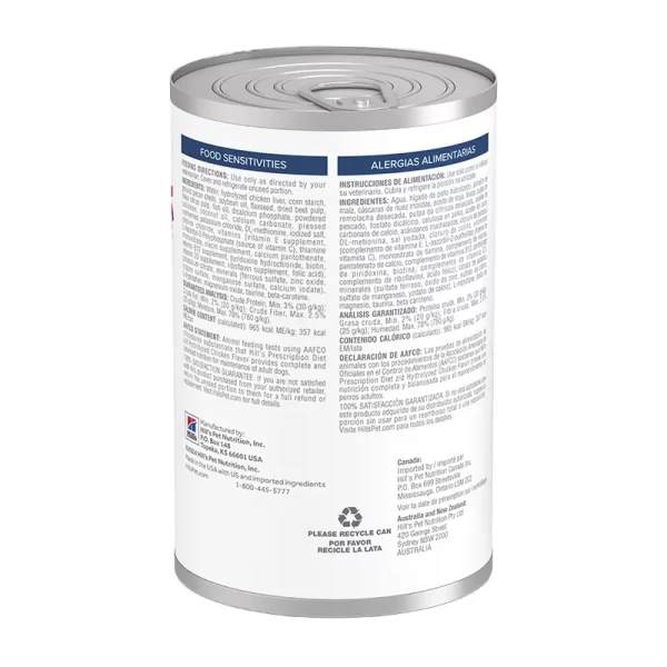 Hills Prescription Lata Z/D Canino 370Gr