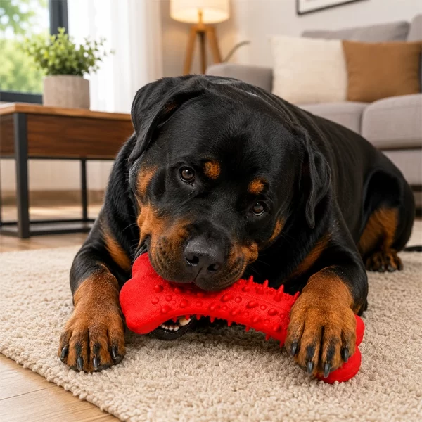Juguete Para Perro Diseño Hueso Strong - Rojo