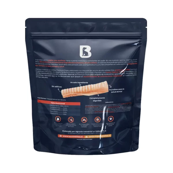 South Bites Premium Pipes Traquea de Vacuno 3 Unidades