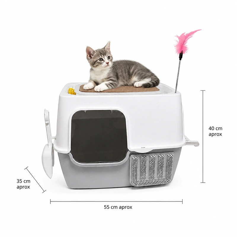 Baño Arenero Cerrado Para Gato Multi Station