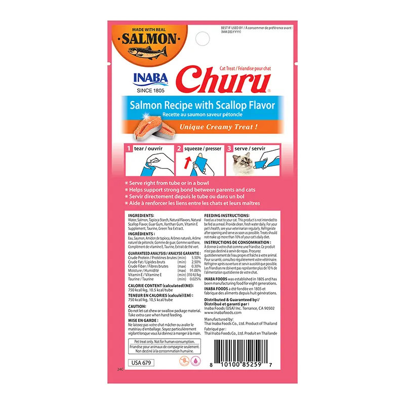 Churu Salmón Ostión 4 Tubos