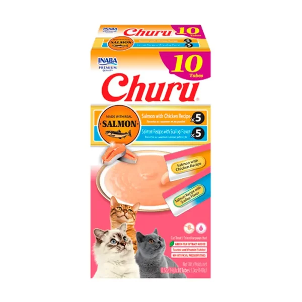 Churu Salmon & Ostión 10 Tubos Caja