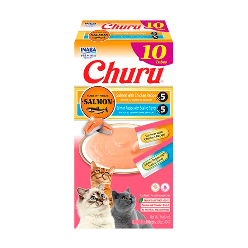 Churu Salmon & Ostión 10P Caja