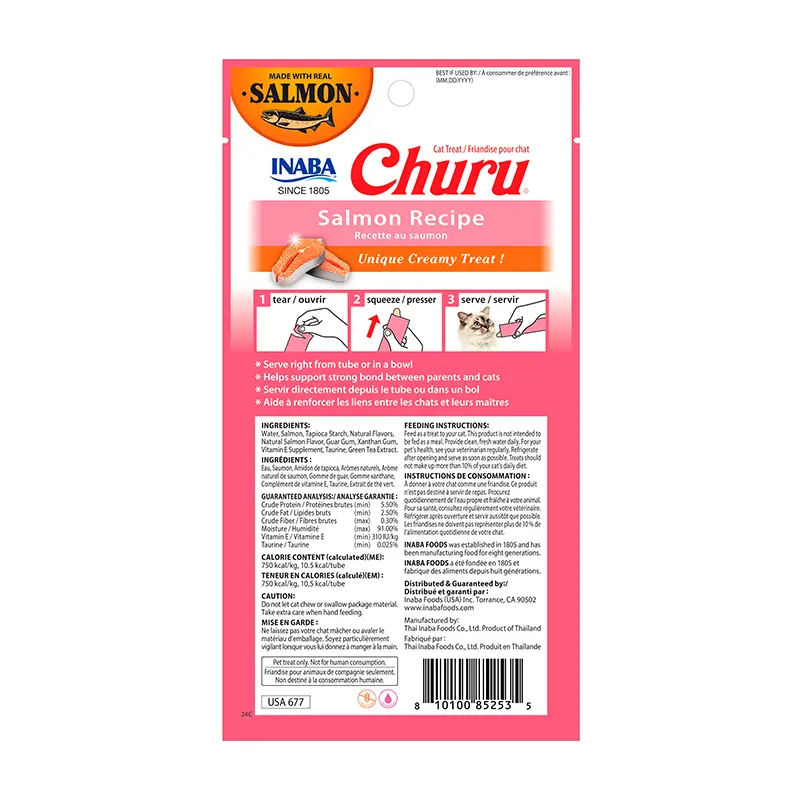 Churu Salmón 4 Tubos