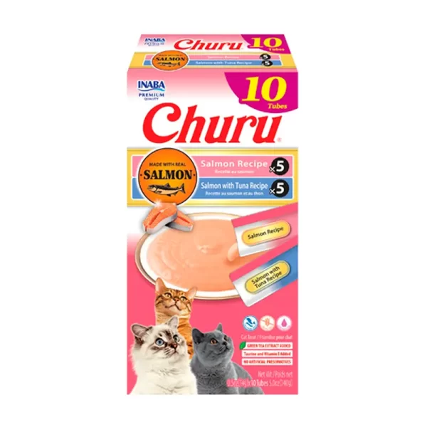 Churu Salmón & Atún 10 Tubos Caja