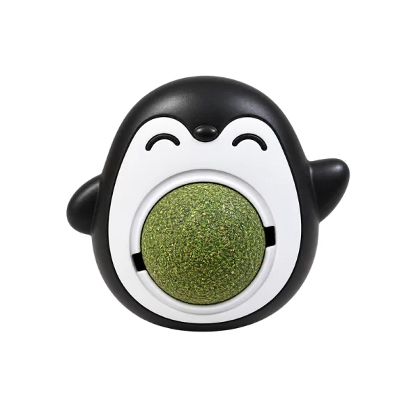 Juguete Para Gato Bola Catnip Diseño Pingüino 