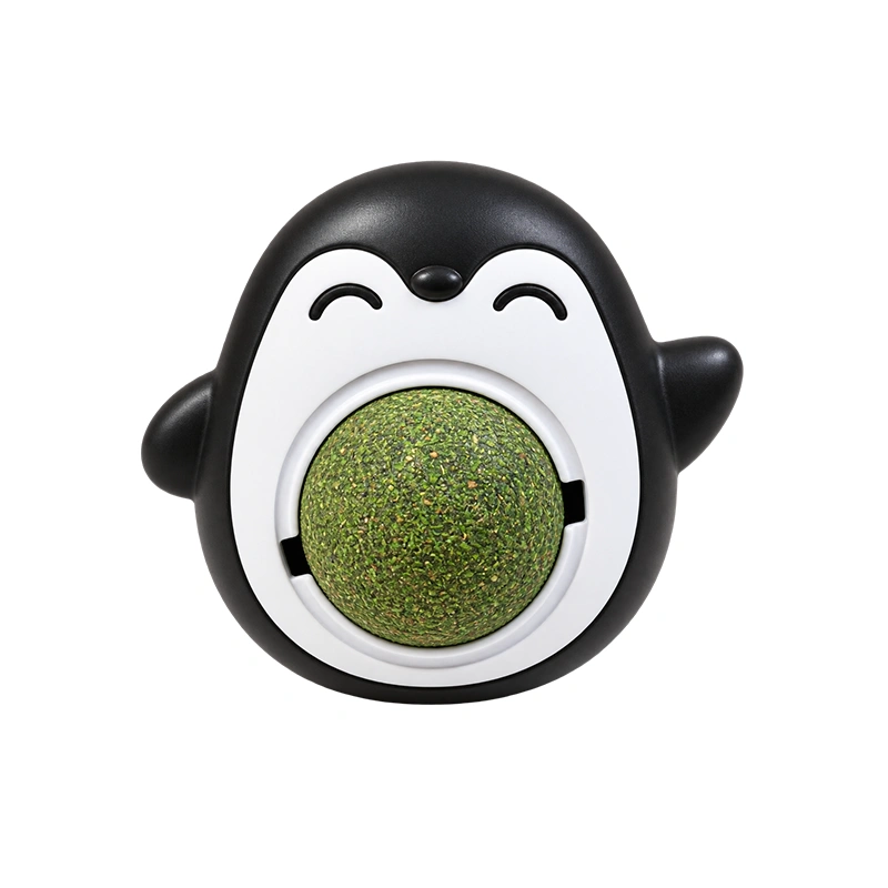 Juguete Para Gato Bola Catnip Diseño Pingüino