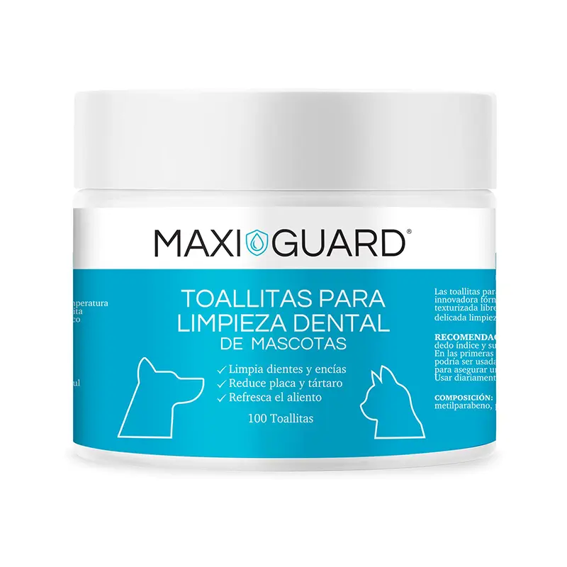 Maxiguard Toallitas Dentales Mascotas 100 Unidades