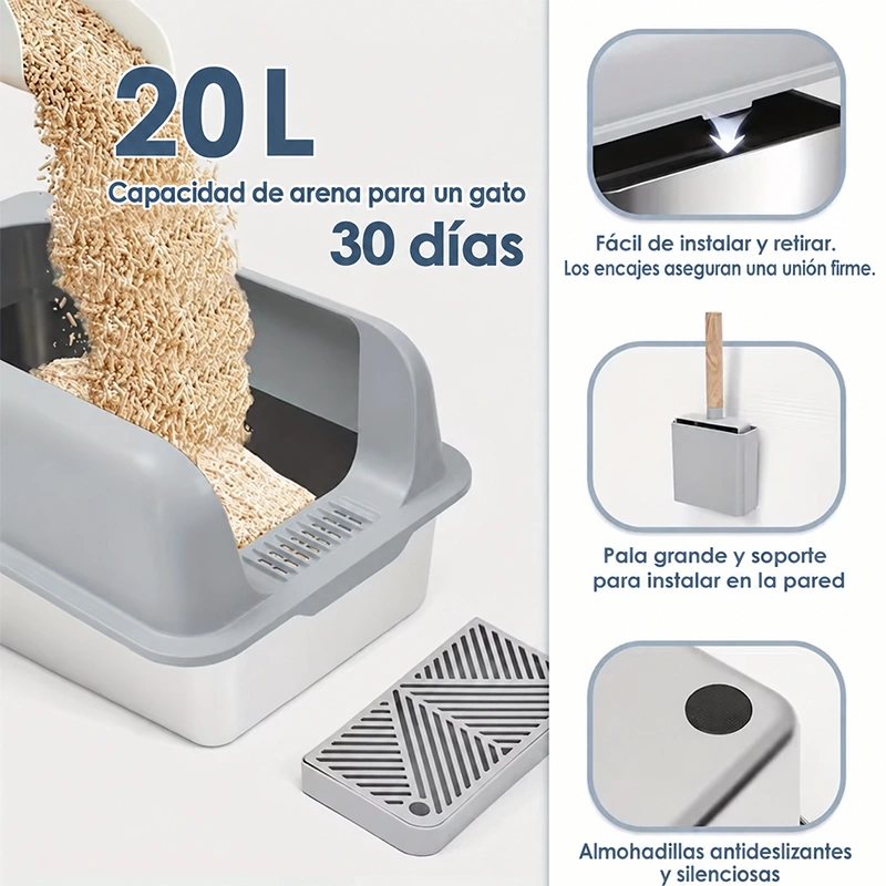 Arenero Cat Litter Destroyer Abierto