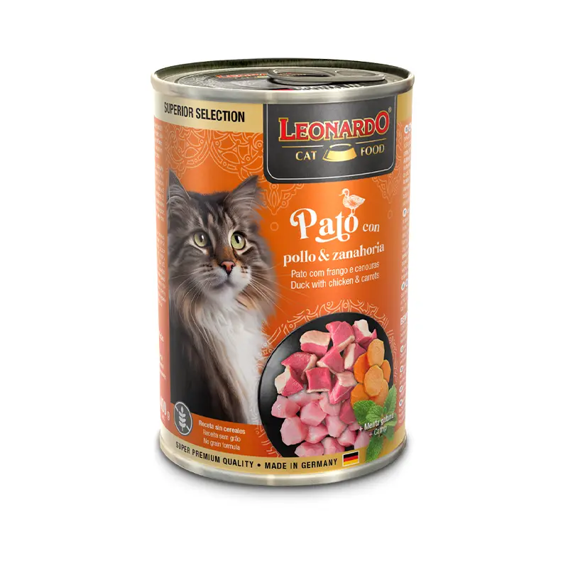 Leonardo Selección Suprema Pato y Pollo con Zanahorias 400 Gr