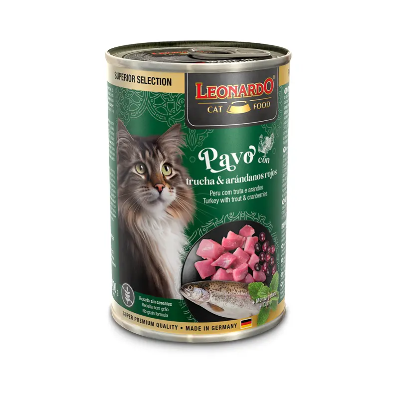 Leonardo Selección Suprema Pavo y Trucha con Cranberries 400 Gr