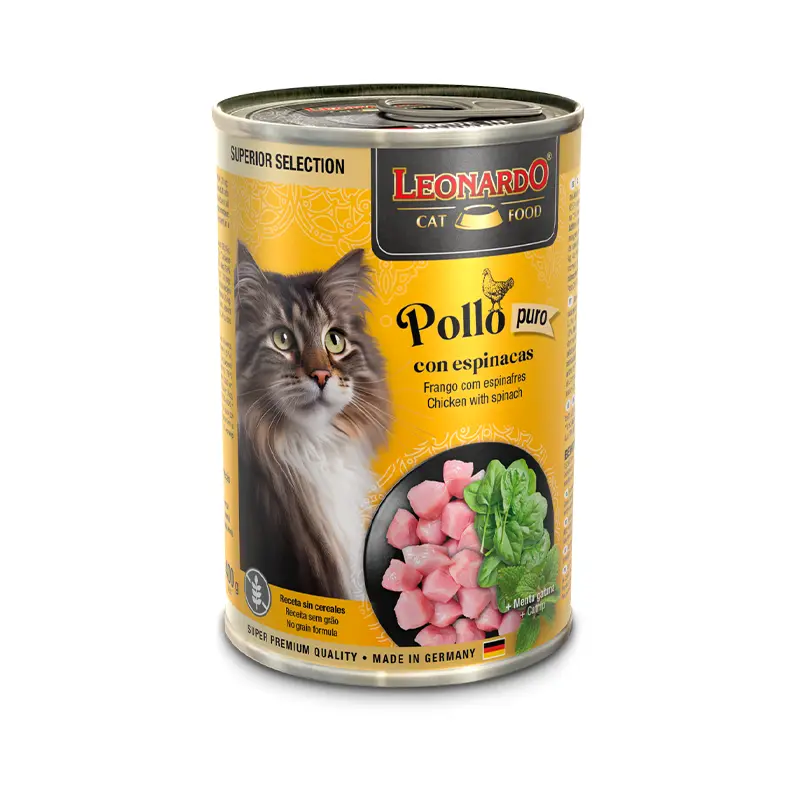 Leonardo Selección Suprema Pollo con Espinaca 400 Gr