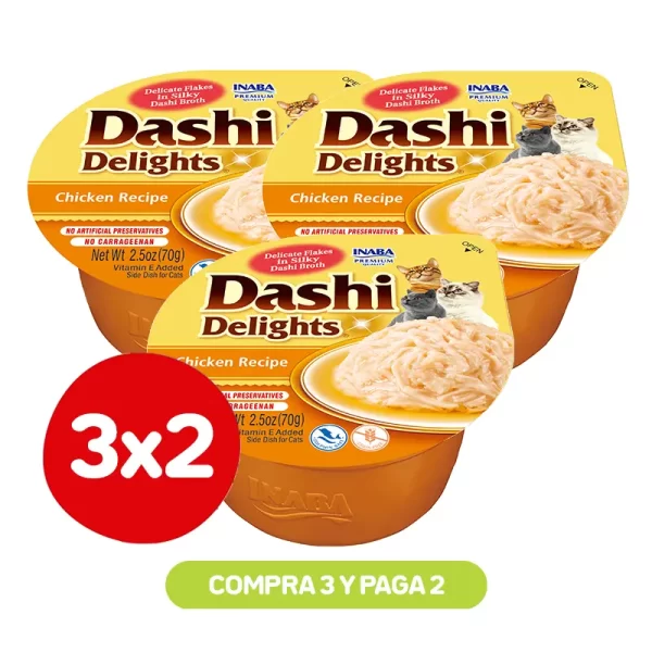 Pack 3X2 Churu Dashi Delights Pollo 70 Gr