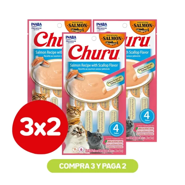 Pack 3X2 Churu Salmón Ostión