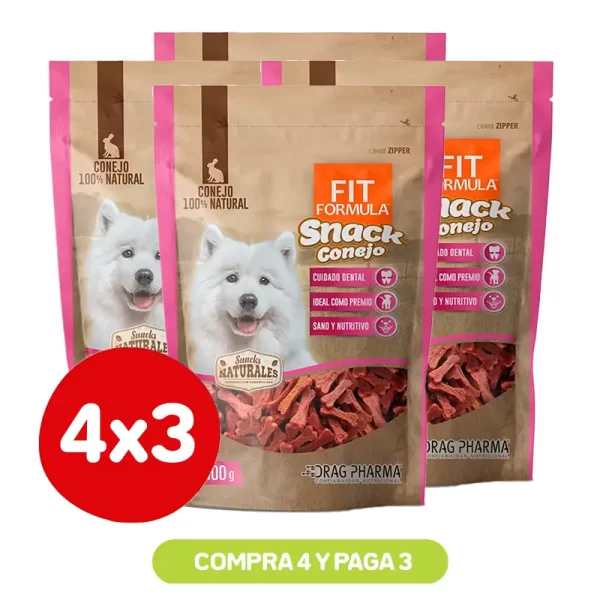 Pack 4x3 Fit Formula Snack Conejo 100 Gr