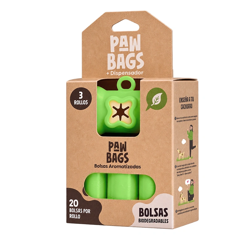 Paw Bags Manzana Con Dispensador - 60 Unid