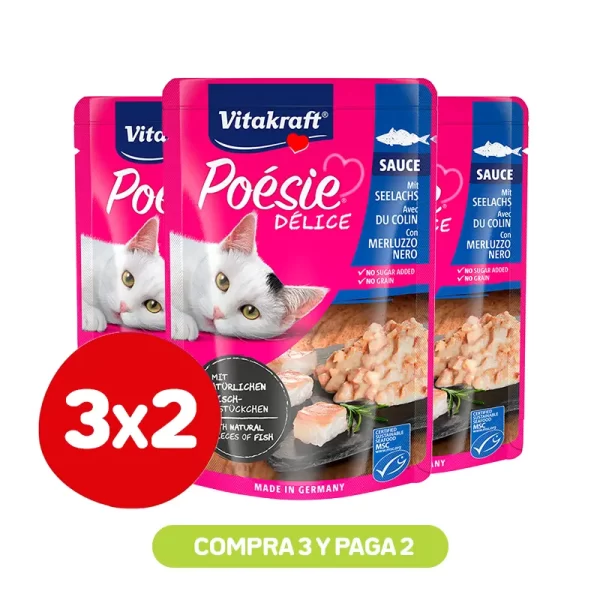 Pack 3x2 Vitakraft Poesie Delice Pescado 85 Gr